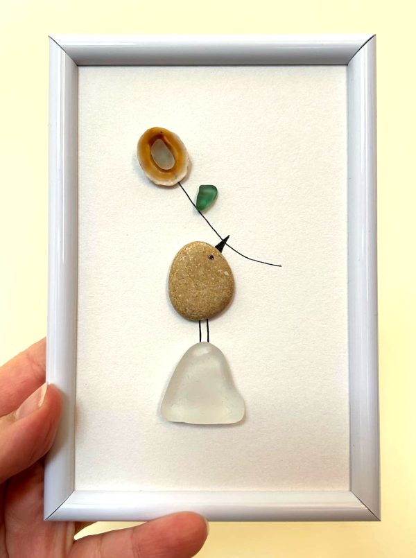 Seaglass and Pebble Handcrafted Minimalist Art