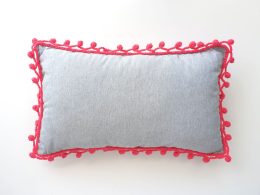 the "Silly Princess" cushion // grey & fuchsia decorative cushion - whole