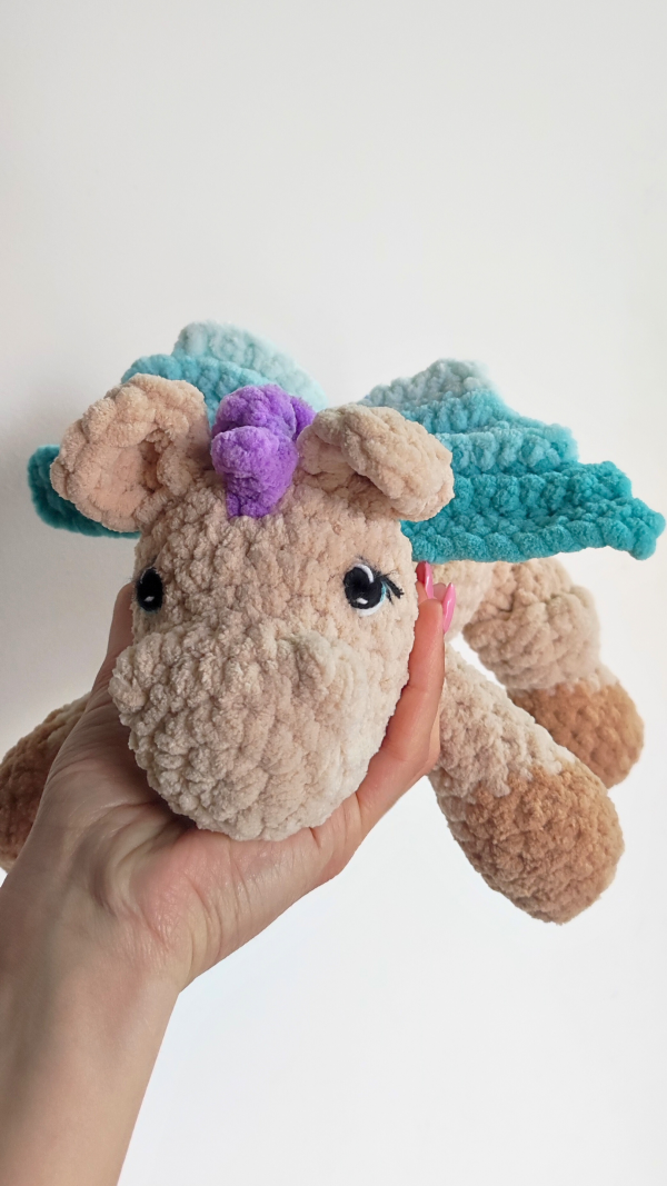 Pegasus Plush Lovey – Knotted Stuffed Animal & Comfort Toy for Emotional Support