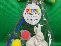Ceramic Gypsum 3D Male Easter Bunny