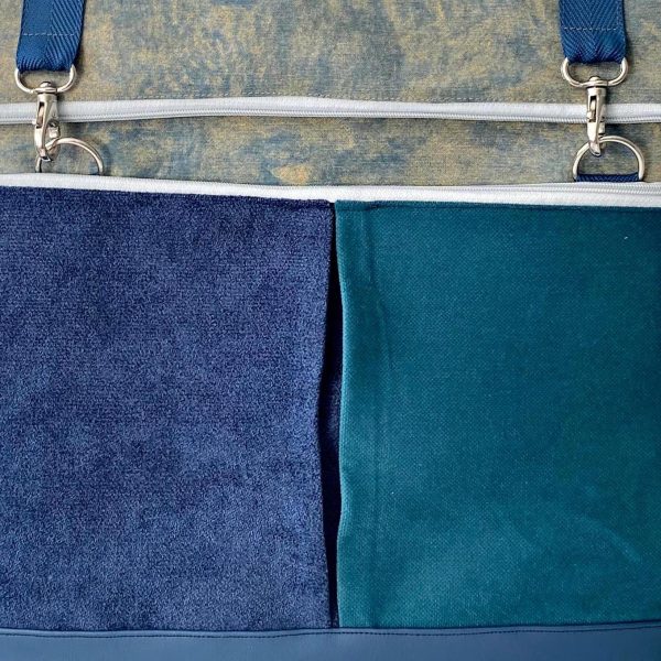 Backpack Blue with Large Pocket detail