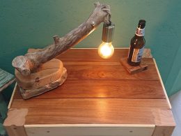 Repurposed mahogany and hardwood coffee table