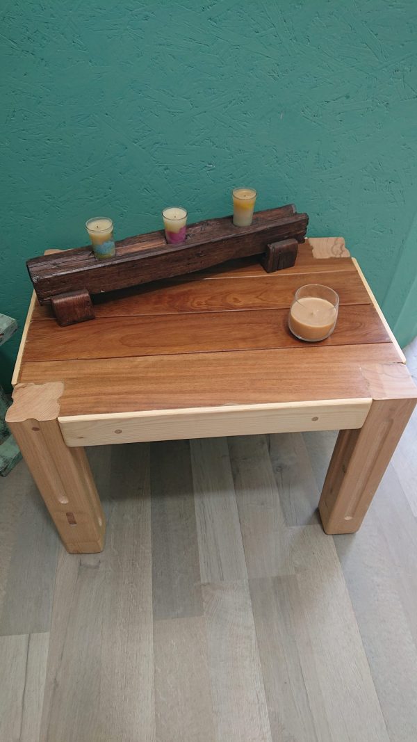 Repurposed mahogany and hardwood coffee table - Image 2