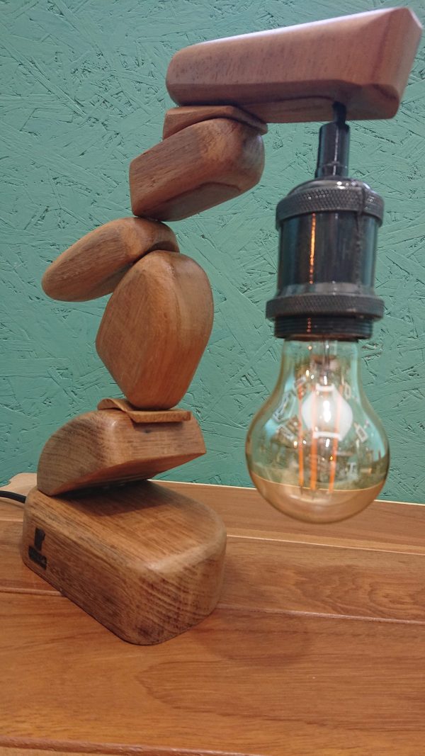 One of a kind table lamp that finds it's inspiration from the beautiful beach stone stacking art style - Image 4