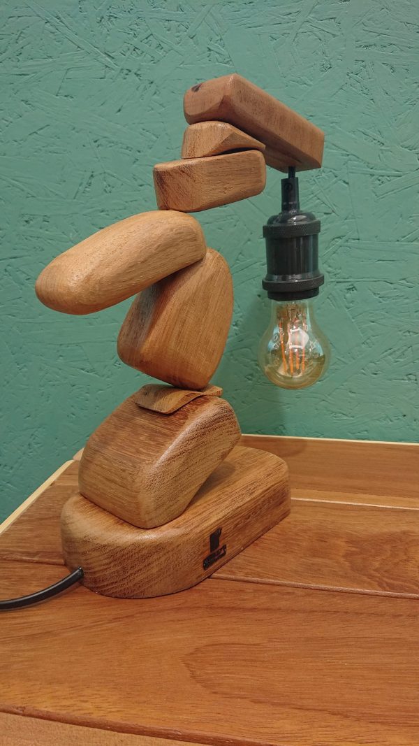 One of a kind table lamp that finds it's inspiration from the beautiful beach stone stacking art style - Image 10