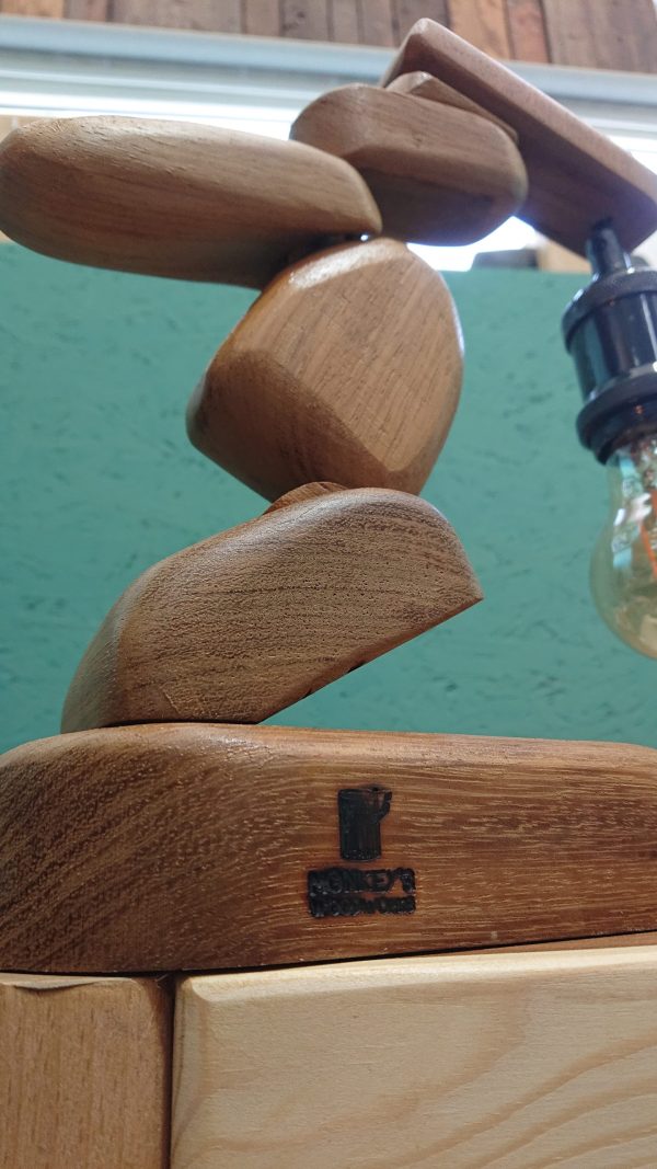 One of a kind table lamp that finds it's inspiration from the beautiful beach stone stacking art style - Image 9