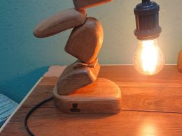 One of a kind table lamp that finds it's inspiration from the beautiful beach stone stacking art style