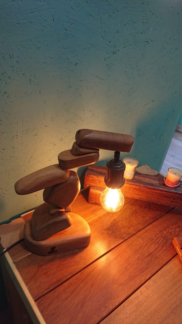 One of a kind table lamp that finds it's inspiration from the beautiful beach stone stacking art style - Image 14