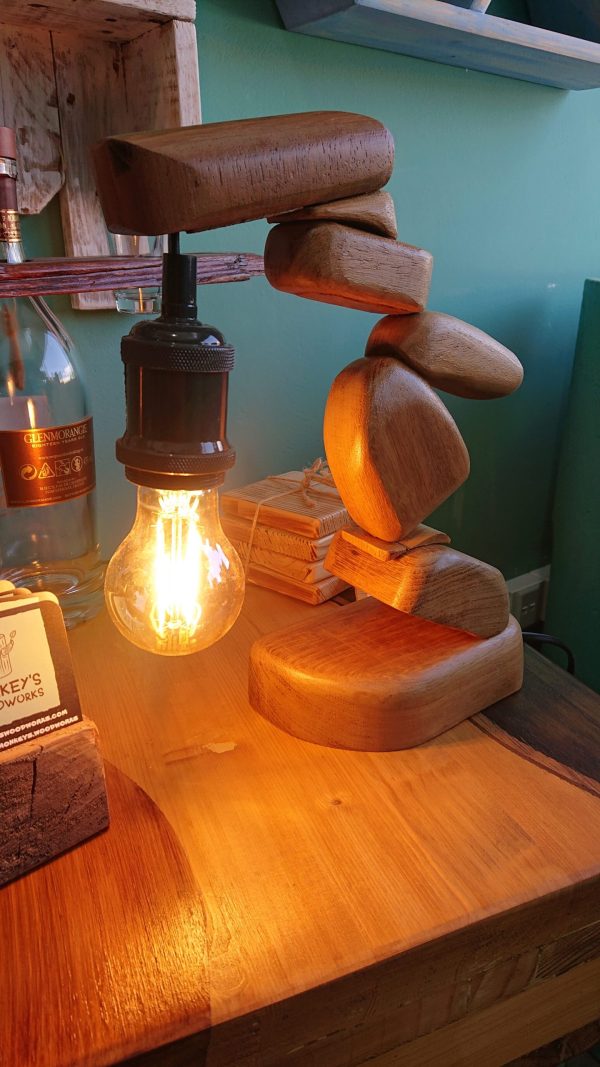 One of a kind table lamp that finds it's inspiration from the beautiful beach stone stacking art style - Image 2
