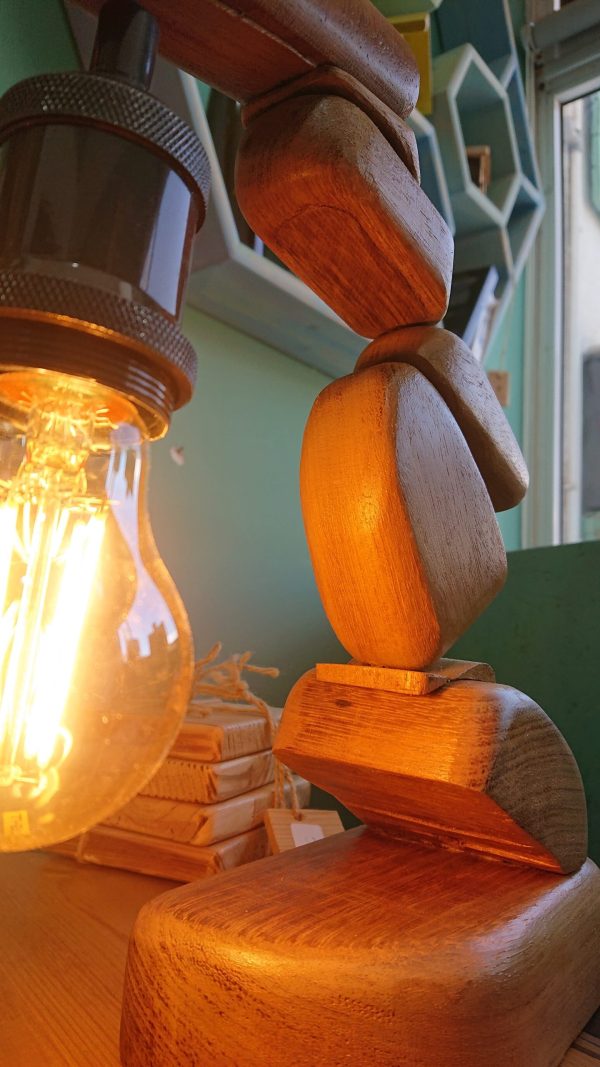 One of a kind table lamp that finds it's inspiration from the beautiful beach stone stacking art style - Image 3