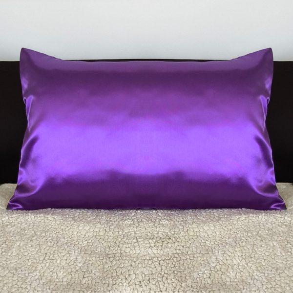 Satin pillowcase purple