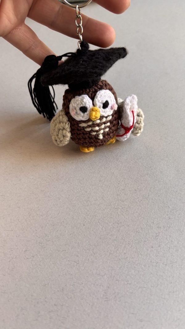 Sage – Handmade Crochet Mini Owl Graduation Keyring | The number 1 Graduation Gift! - Image 10