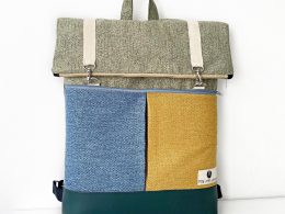 green with blue and mustard front