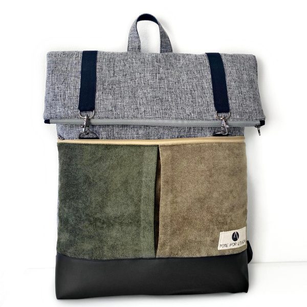 grey with olive green front