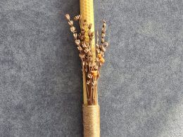 Dried Flowers Easter Candle