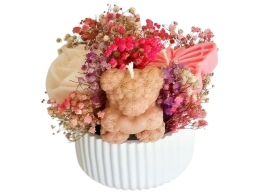 Candle Flowers Handmade Pot
