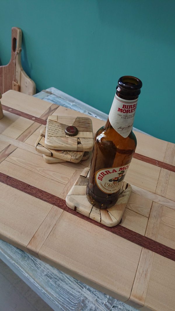 Set of 4 Handmade high-quality wood coasters - Image 5