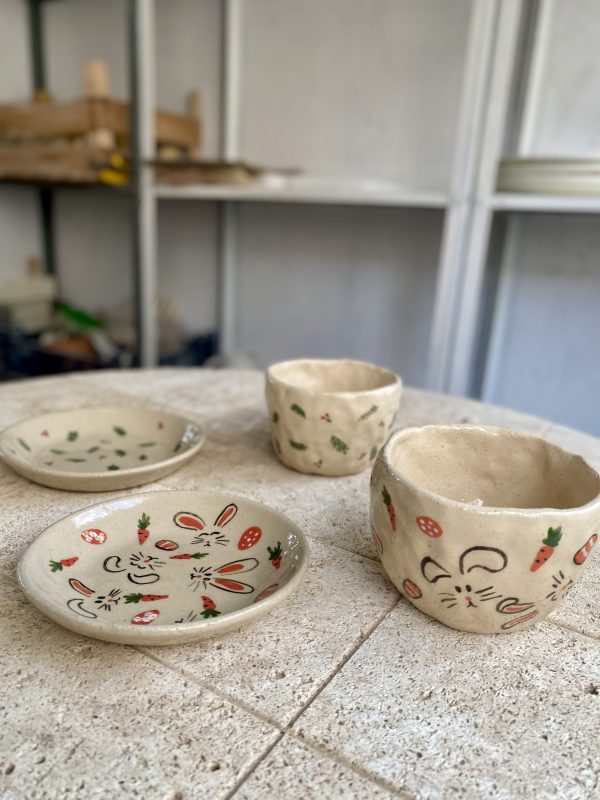 Ceramic Cup and Saucer Set - side view