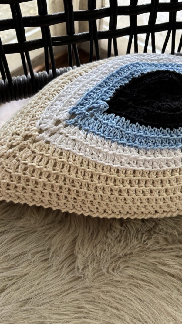 Evil Eye Tasseled Cushion - Image 7