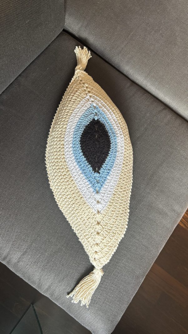 Evil Eye Tasseled Cushion - Image 2