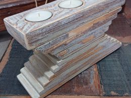 Unique stacked tealight candle holder
